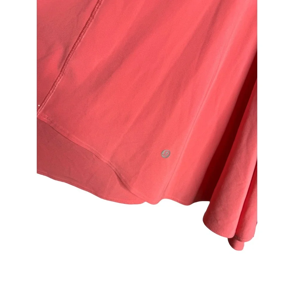 Lululemon Court Crush Dress Coral Pink Tennis Athletic Mini Dress Cross Back 8